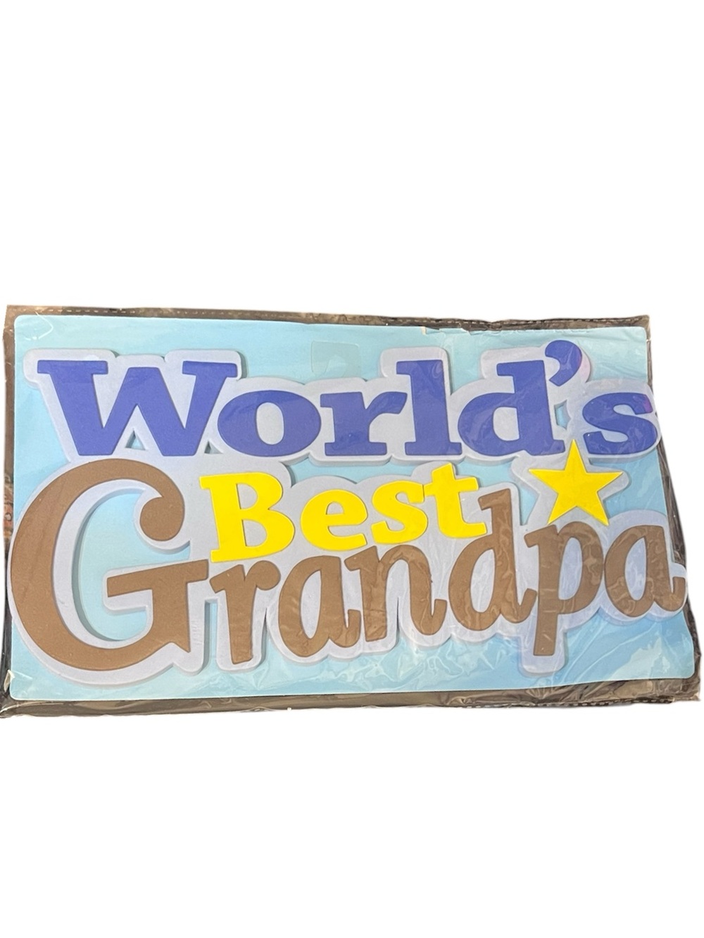 World's Best Grandpa Decorative 3D Foam Sign NWT